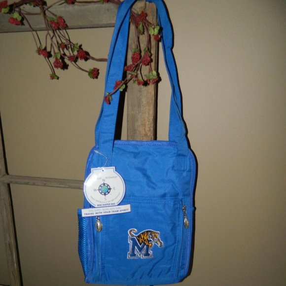 Creative Knitwear Handbags - NWT Creative Knitwear University of Memphis Tigers Mini Diaper Bag